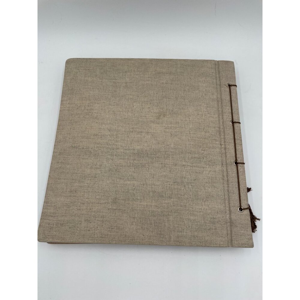 Vintage Baby In Red Photo Album  27 Black Pages & Vellum Inserts Used Linen Spin - Picture 8 of 12